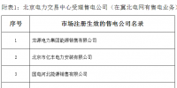 冀北電力交易中心新增9家、變更4家售電公司的公告
