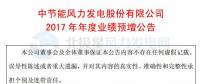 增幅112%！節(jié)能風電預(yù)計2017年度實現(xiàn)凈利潤4.01億元