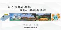 PPT | 電力市場改革的目標、路徑與手段
