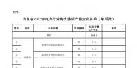 山東省2017年電力行業淘汰<font color=