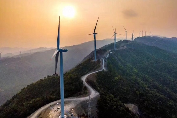 中國華電在廣西區域的首個風電項目并網發電