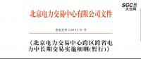 北京電力交易中心跨區跨省電力中長期交易實施細則(暫行)：允許售電公司代理用戶參加市場交易