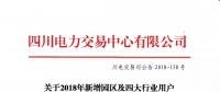 公告 | 四川關于2018年新增園區(qū)及四大行業(yè)用戶雙邊交易結(jié)果的公告