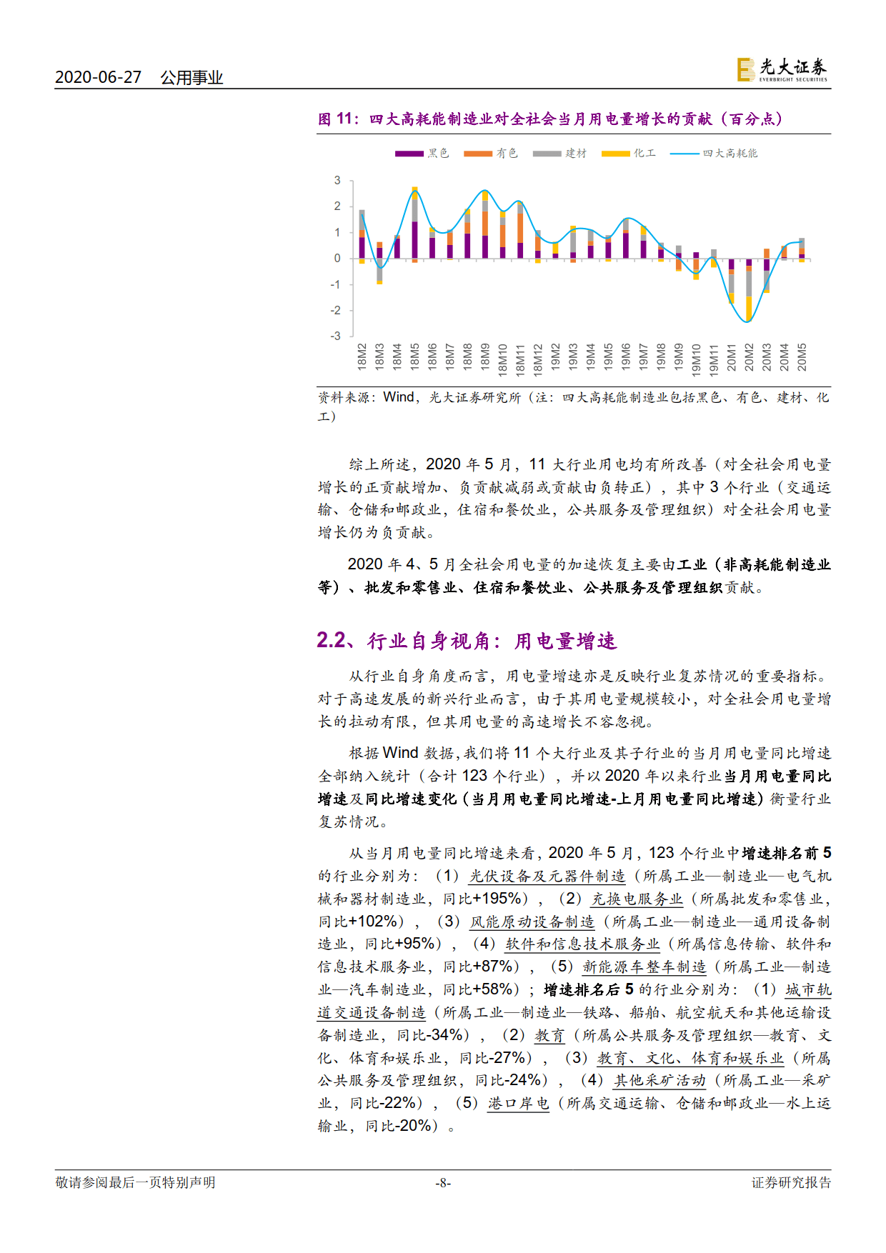 電力視角看復蘇：行業用電分化幾何？